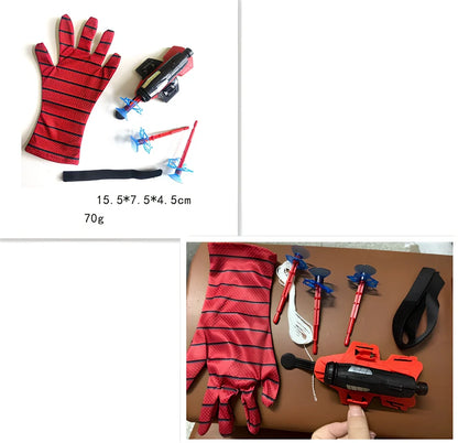 Green Spider Launcher wrist toy with transmitter and suction gloves on adjustable strap