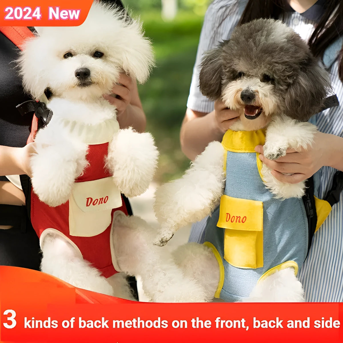Pet carrier sling bag with breathable mesh panels and cross-shoulder strap