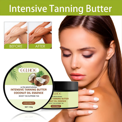 Pot of Coconut Hair Blackening Cream, 100g, for natural black hair colour with plant oils.