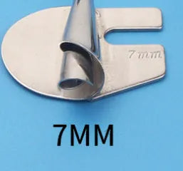Spiral edge folder sewing hemmer with towel tube sizes from 3MM to 10MM, shown as single or set of eight