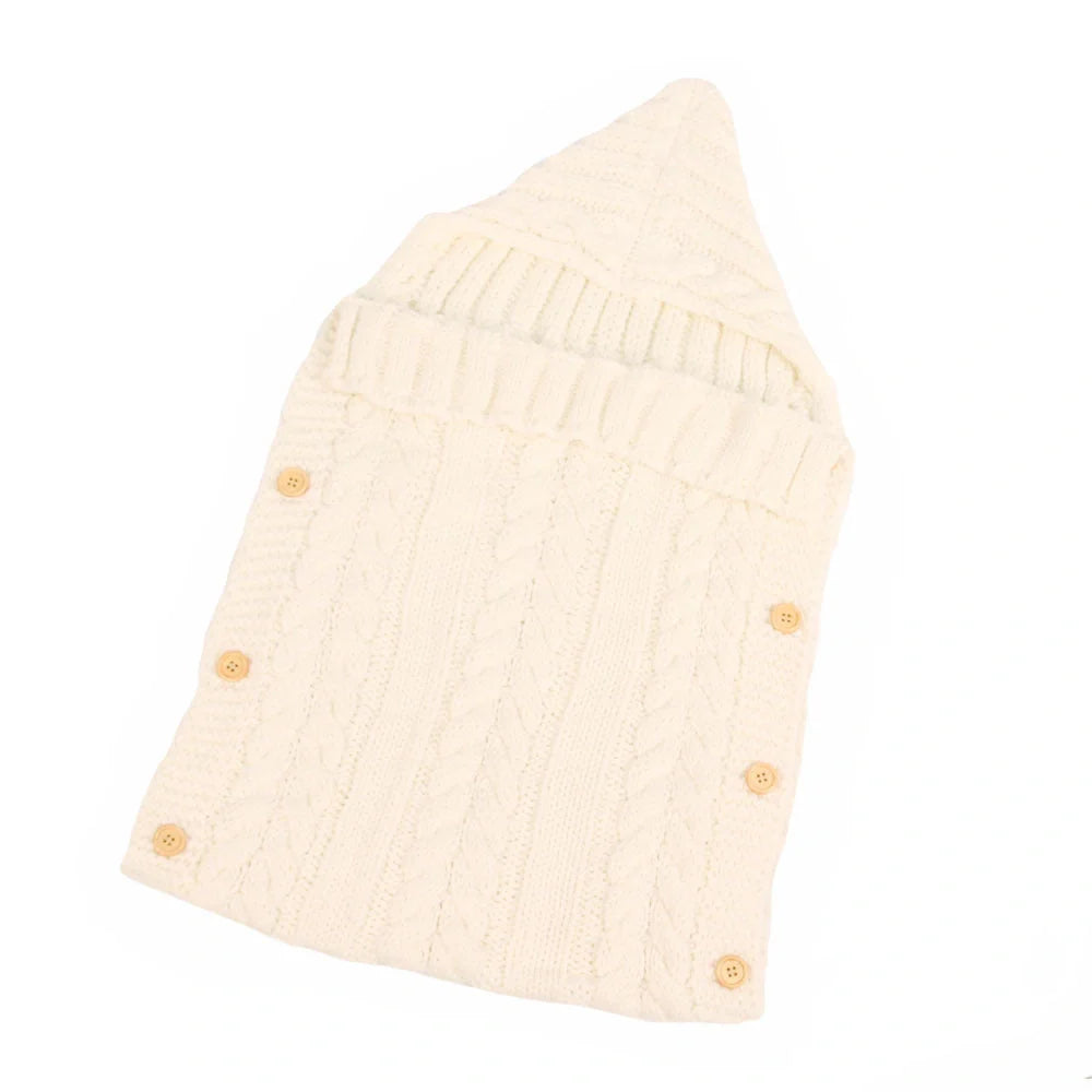Newborn knit sleeping bag in various colors for autumn and winter, 70x35cm