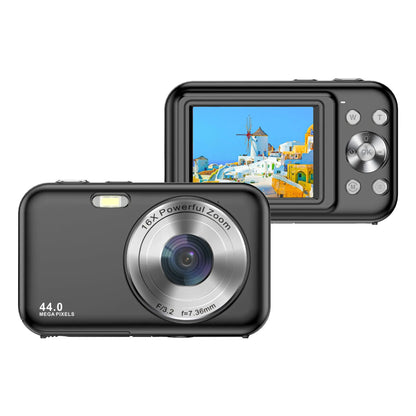 Home HD digital children camera in purple colour showing 2.4-inch screen and lens, measuring 8.5cm wide