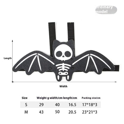 Halloween batwing costume for small pets in felt material with bat wing design