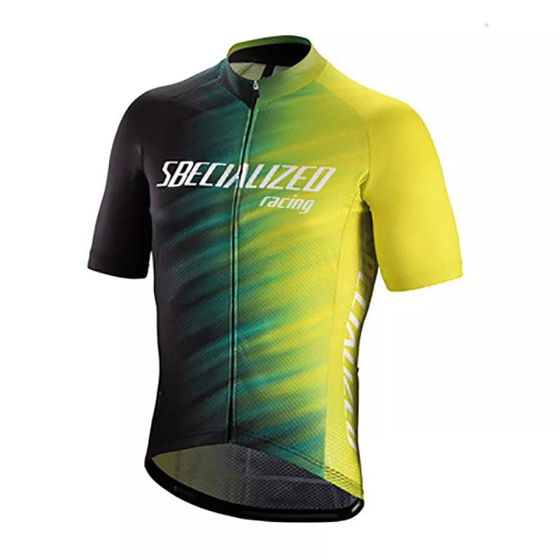 Men's summer mountain bike jersey suit with gel breathing pad in various colors