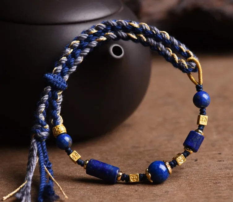 Hand woven flexible wire watch band bracelet in national ethnic style