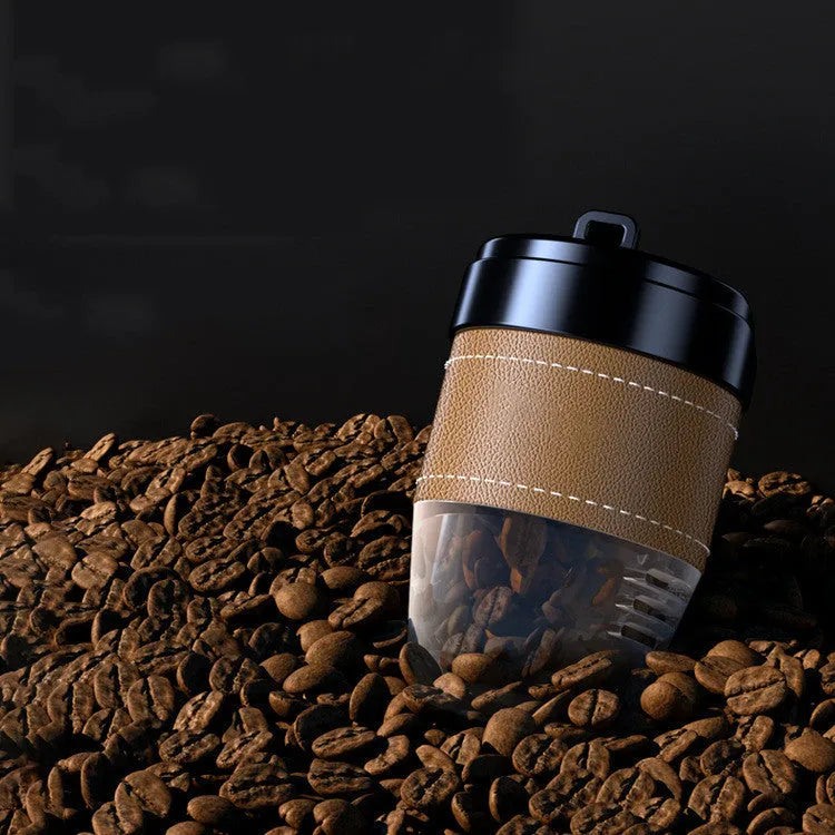 Car perfume air freshener shaped like a coffee cup, offering a solid coffee bean fragrance for long-lasting cabin odour removal and a decorative accessory for your dashboard.