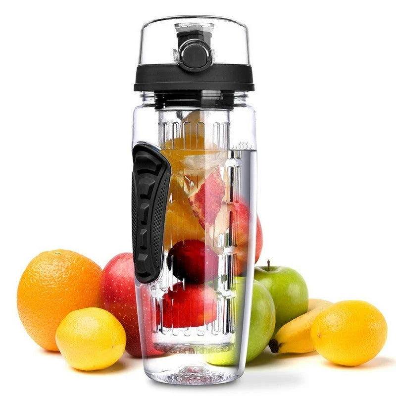 Premium 32oz BPA-Free Fruit Infuser Water Bottle with Ergonomic Design and Leak-Proof Features