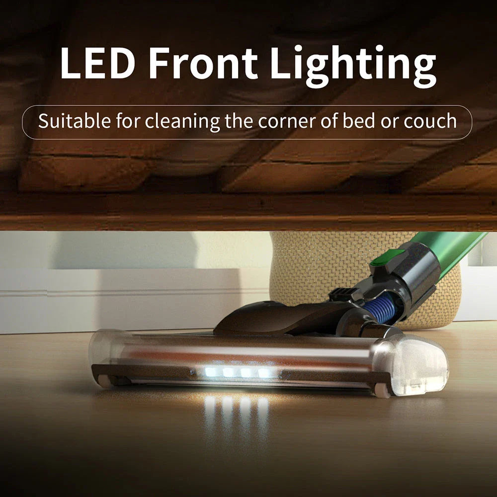 Powerful cordless vacuum cleaner with flexible hose for versatile cleaning in home, vehicle, and mattress