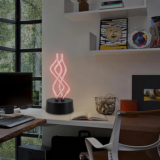 Mesmerizing 7-color changing USB acrylic table lamp with soft, warm glow and captivating light display