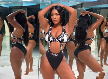 Solid color bikini for women in yellow, black, or blue, made from durable polyester fiber