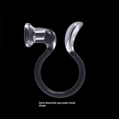 Transparent U-shaped plastic resin ear clip converter for stud earrings, unisex, single piece