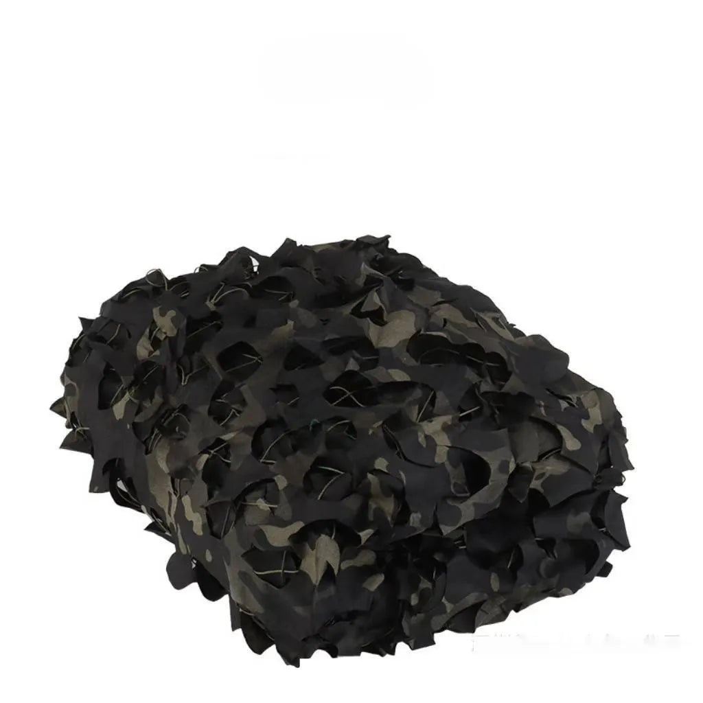 Camouflage netting set showing different patterns for military and civilian use with UV protection