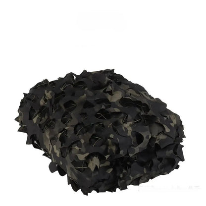 Camouflage netting set showing different patterns for military and civilian use with UV protection