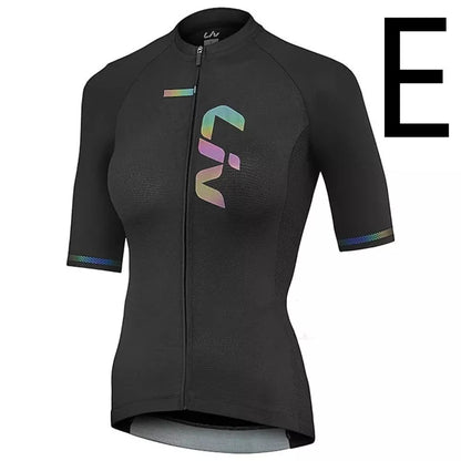 Women's leisure cycling suit in breathable polyester for comfortable rides