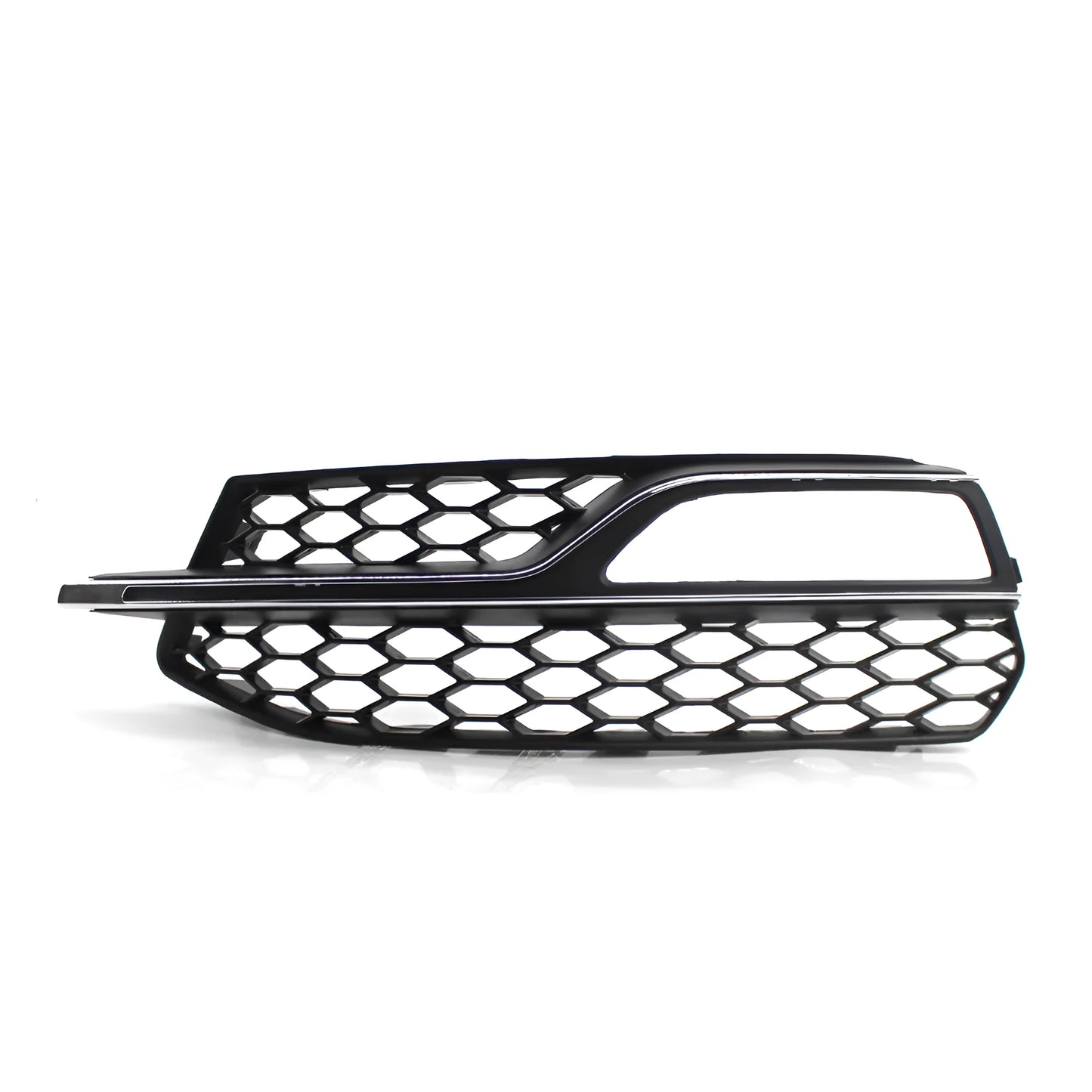 Black ABS plastic fog lamp grille for 2013-2016 Audi A3 Sport and S3 front bumper.
