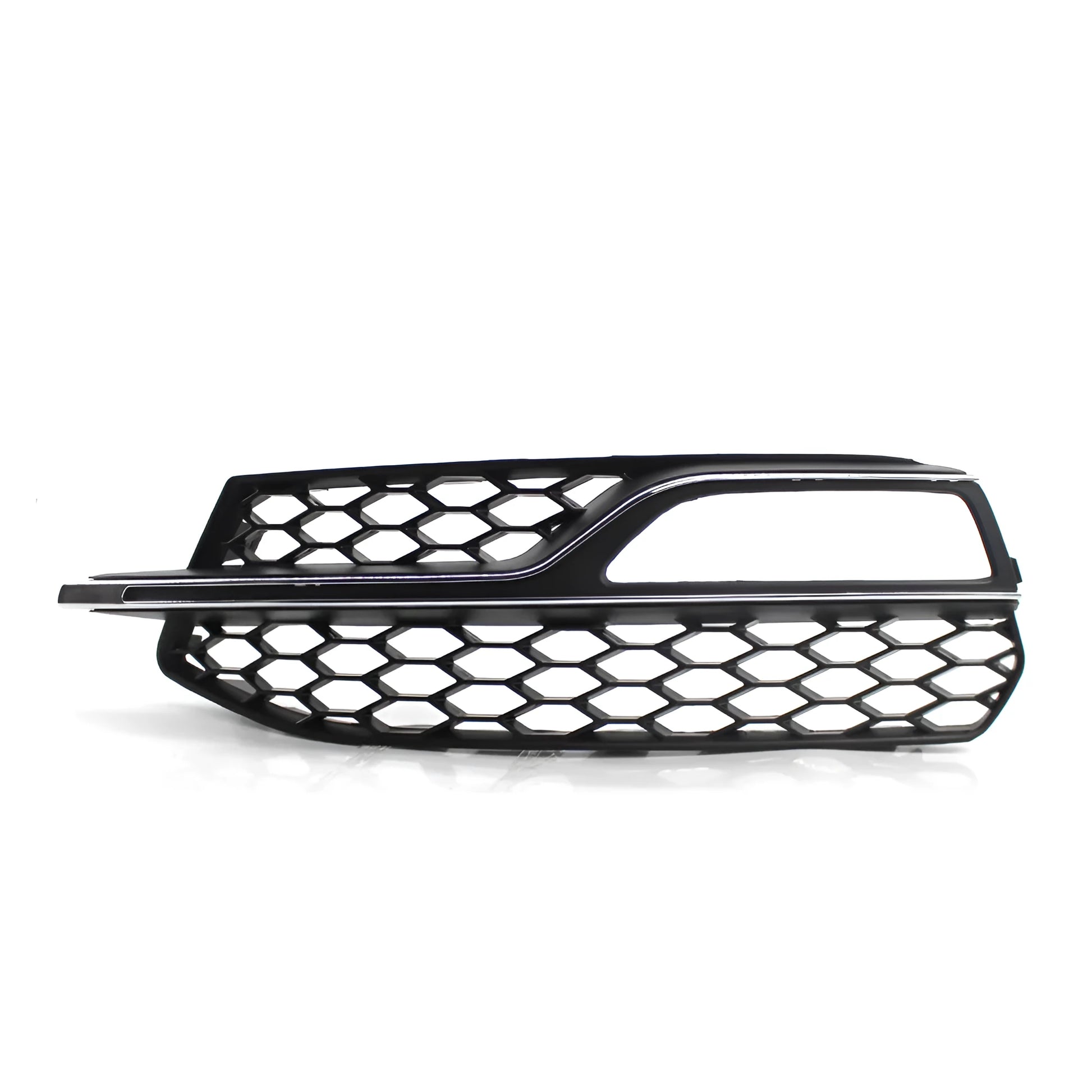 Black ABS plastic fog lamp grille for 2013-2016 Audi A3 Sport and S3 front bumper.