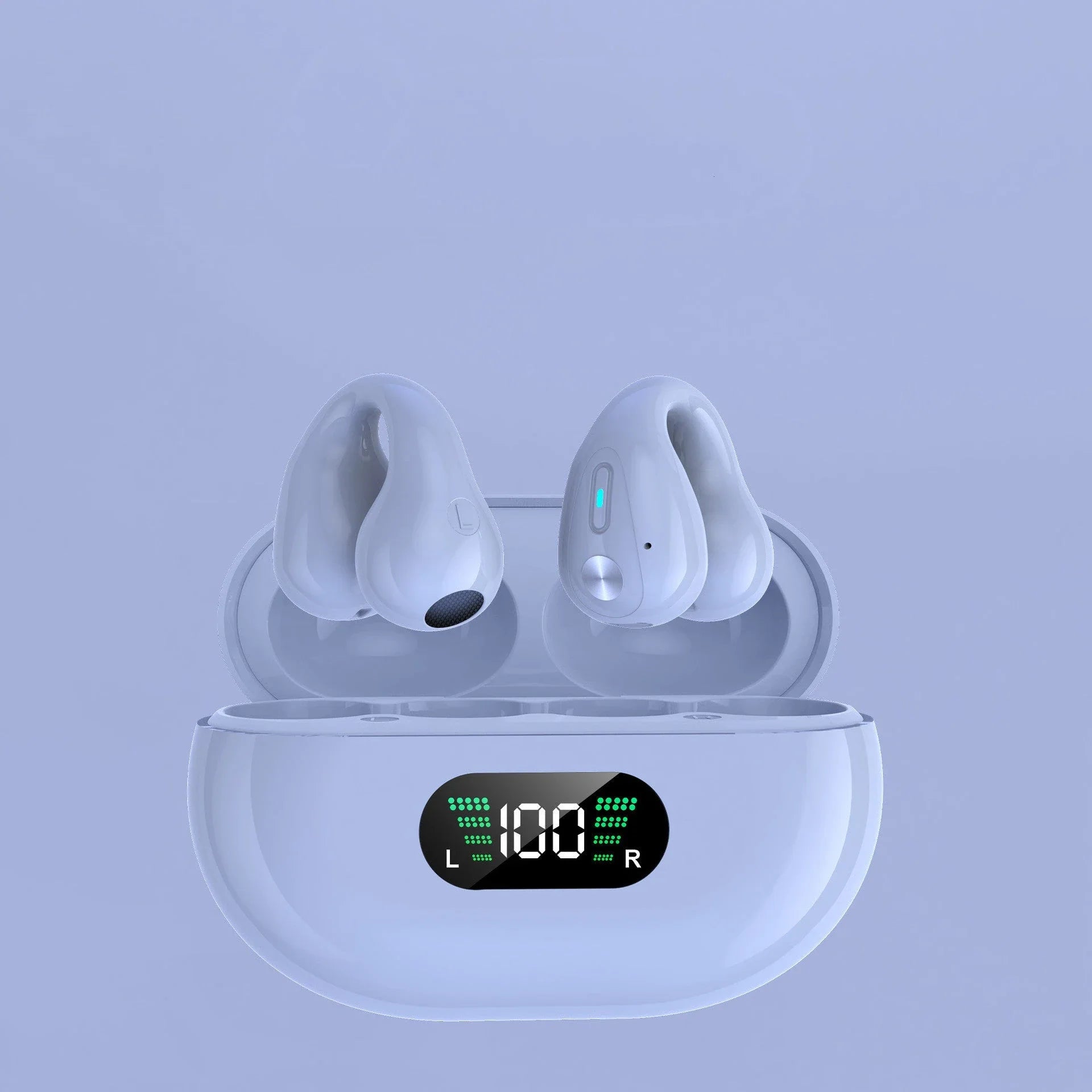 Wireless Bone Conduction Headphones with Bluetooth 5.3, Comfortable Ear Clips, and Deep Bass Audio Performance