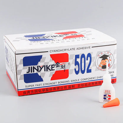 Tube of instant strong shoe repair glue in 3g and 8g sizes for mending soles and heels.