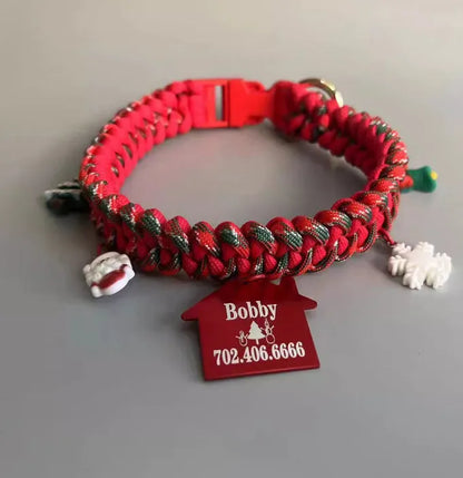 Green hand-held rope dog leash with a P chain and metal release buckle for a large dog.