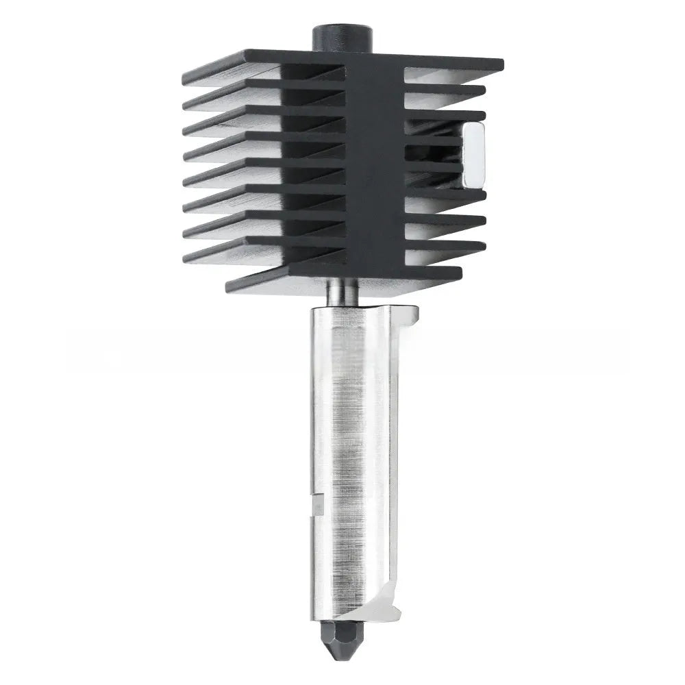 Hardened steel hot end nozzle assembly with black silicone sleeve for Bambu Lab A1 Mini 3D printer