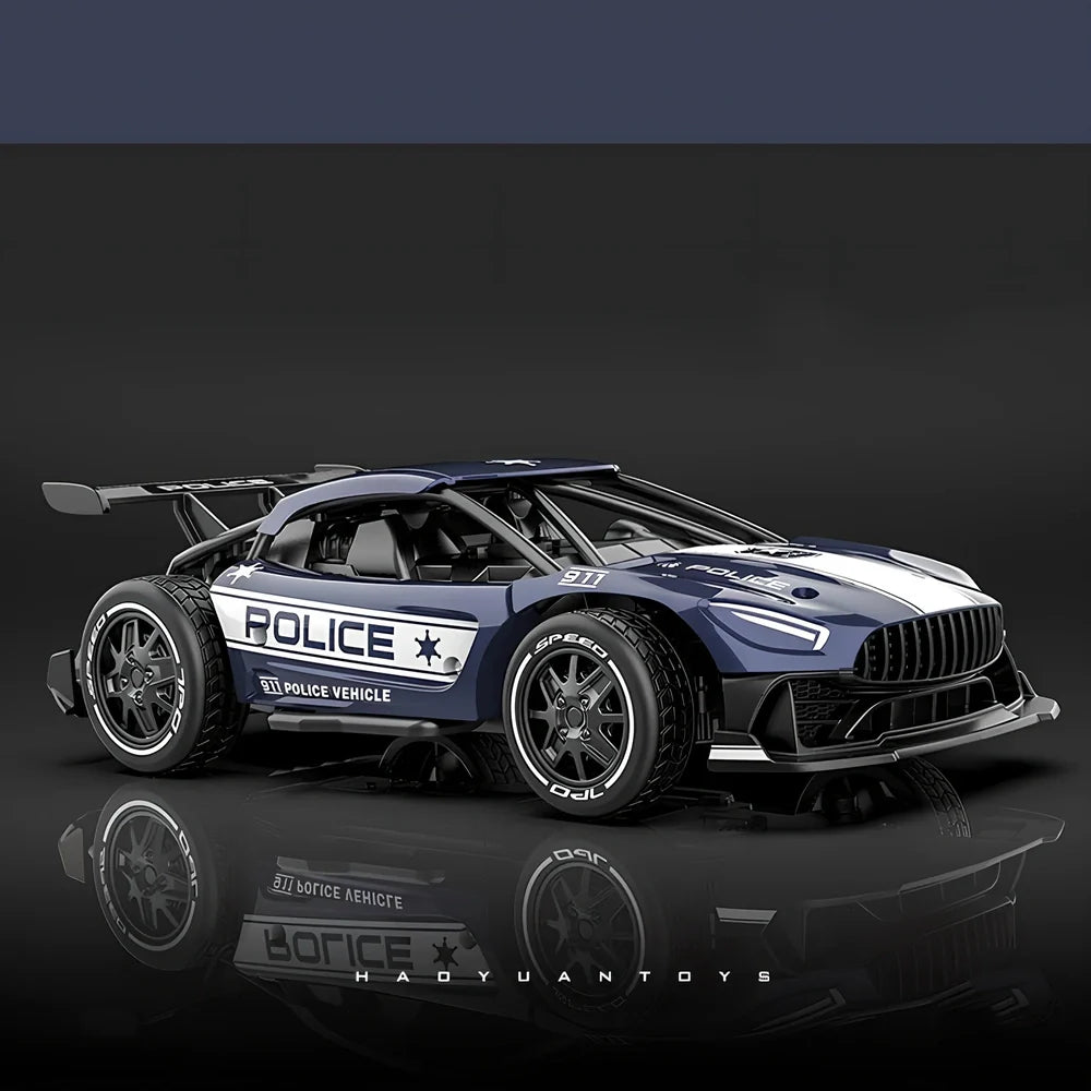 2.4G 4-channel RC drifting car with handle remote control on racing track
