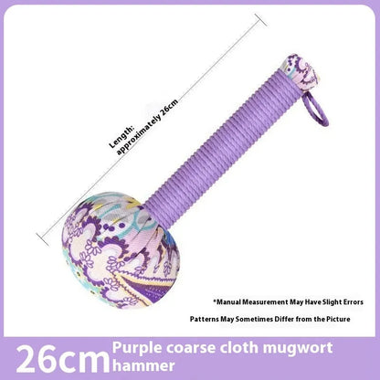 Argy wormwood massage hammer in green colour with 26cm handle for neck and shoulder massage