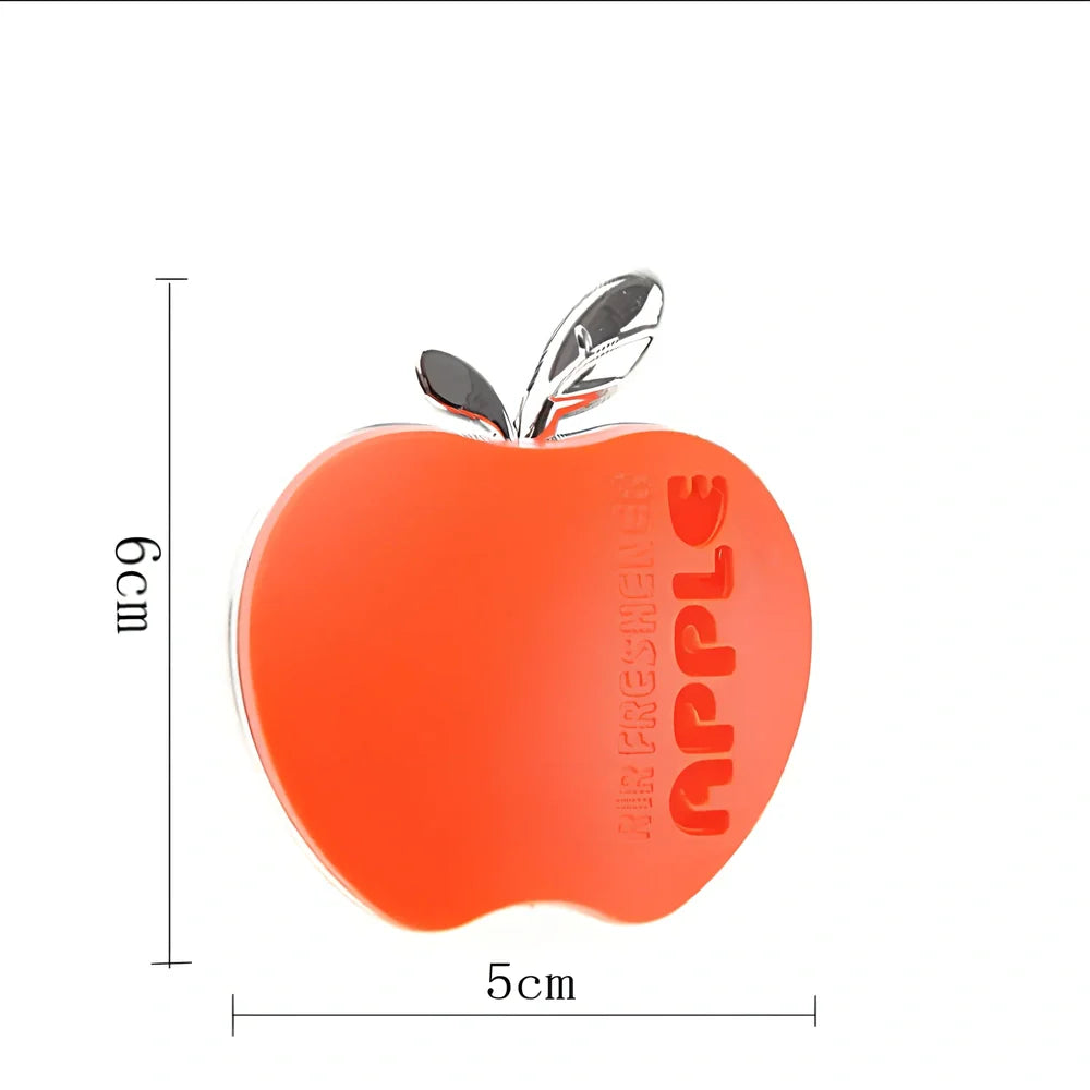 Apple-shaped car vent perfume in six colours with solid fragrance balm and clip installation