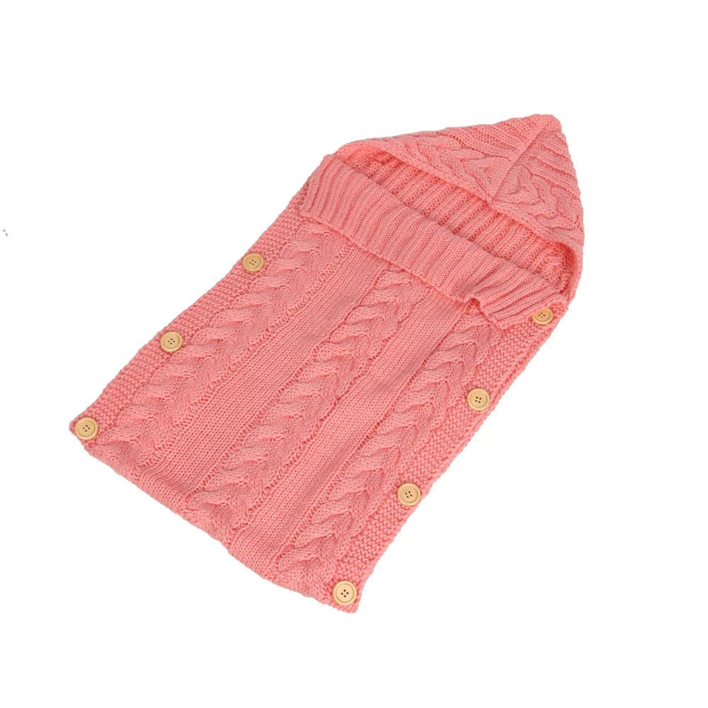 Newborn knit sleeping bag in various colors for autumn and winter, 70x35cm