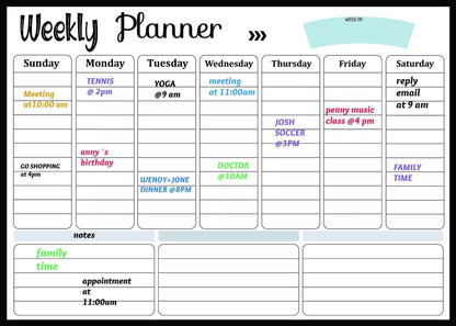 A3 Magnetic Soft Whiteboard Calendar Fridge Magnet with customizable styles for home or office organization