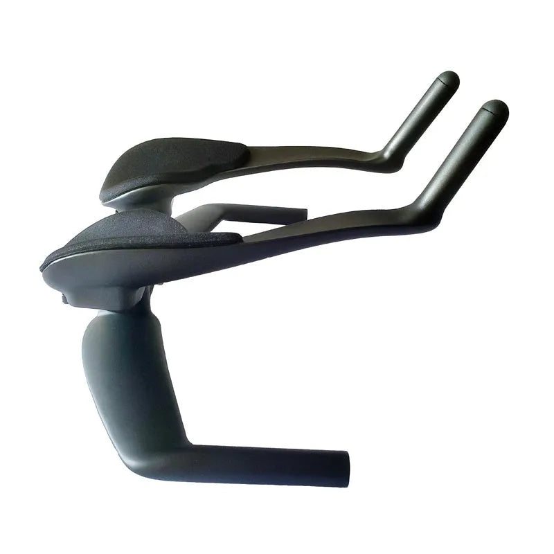 New Field carbon fibre TT bicycle handlebar in black, showing aerodynamic shape and 31.8mm clamp area.