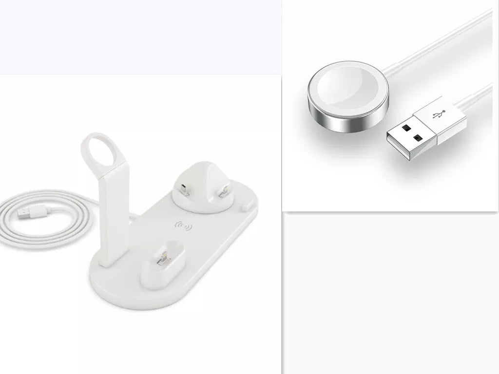 360-degree rotatable wireless charger stand with fast 10W charging for iPhone and Samsung devices