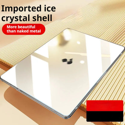 Transparent MacBook protective shell for Air and Pro models with port cutouts
