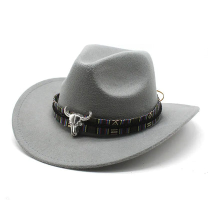 Western cowboy hat with bell crown design in polyester fabric, adjustable 56-58cm fit, shown in army green colour