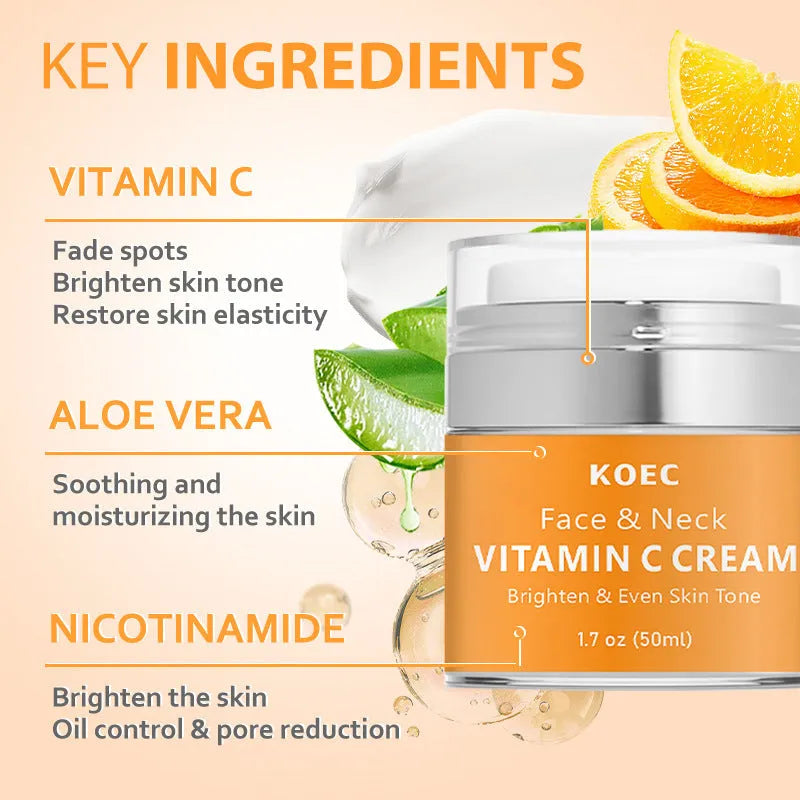 Neck cream with retinol and moisturising properties for light lines, 50g jar with English packaging suitable for neutral, combination, sensitive and general skin types