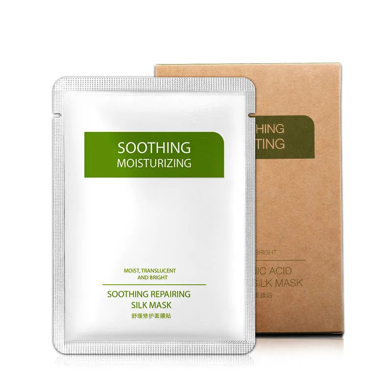 White silk facial sheet mask for sensitive skin with 25g moisturising content