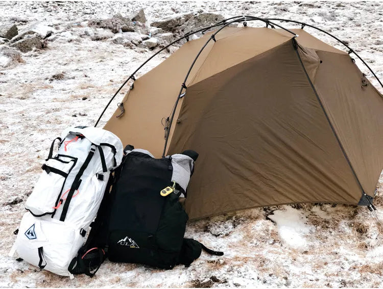 High Altitude 1.5 Storey Single Tent in brown, perfect for four-season camping