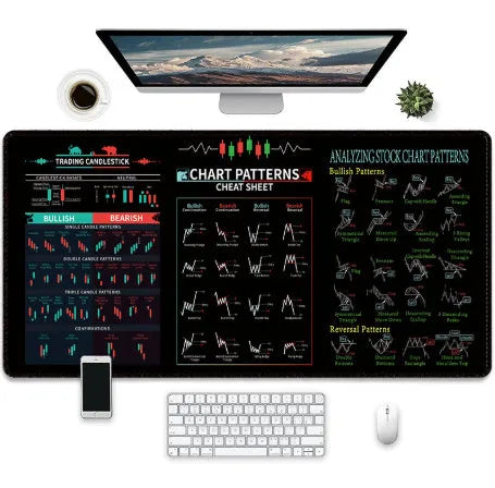 Game-themed printed rubber mouse pad on a desk, showing non-slip base and graphic design.