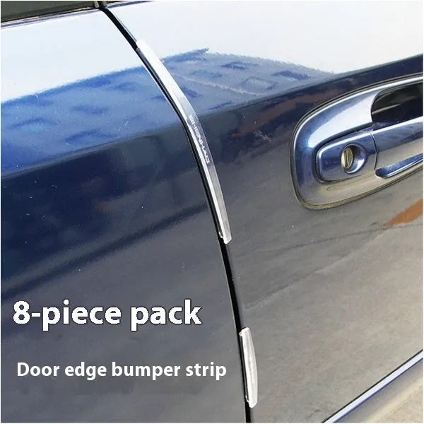 White plastic car door edge protection strip measuring 1.5cm wide and 3mm thick