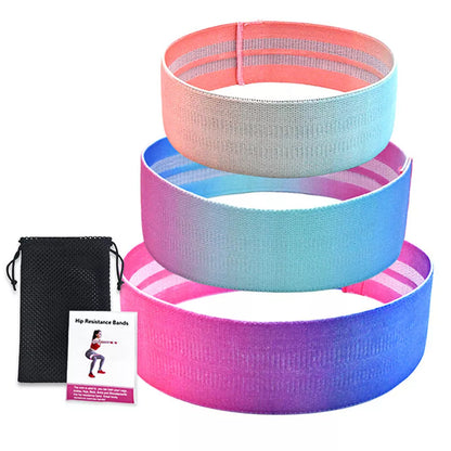 Anti-slip Squat Resistance Band in fixed mix color for fitness and buttocks shaping