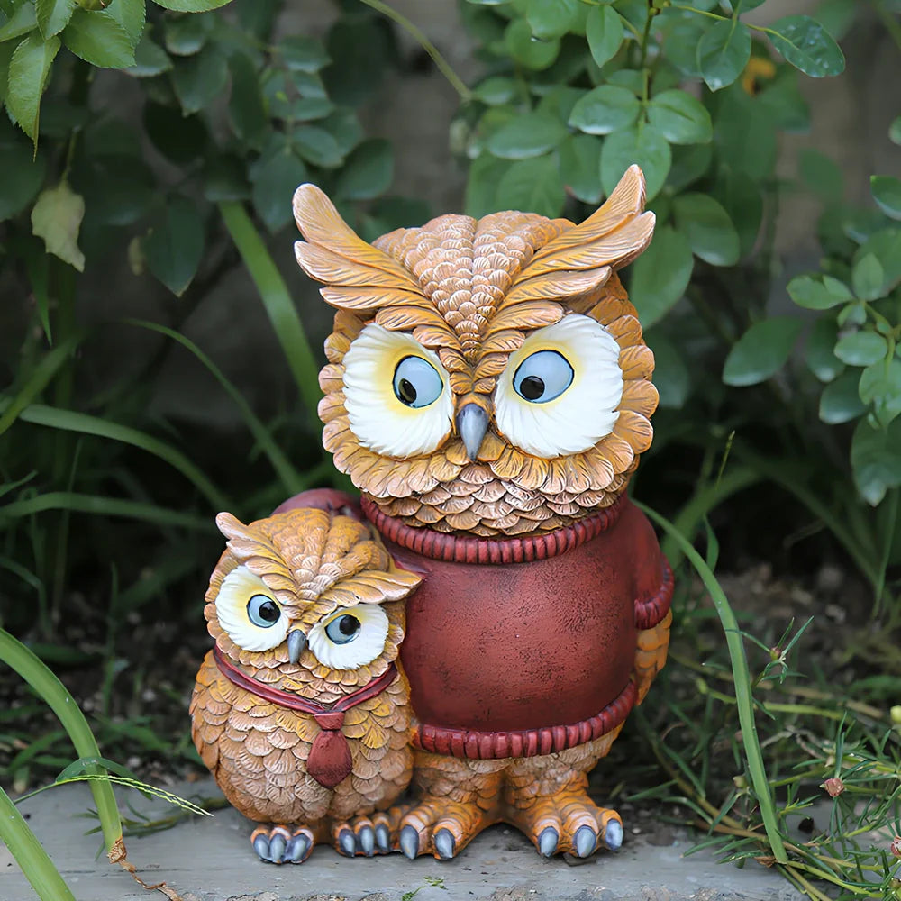 Cartoon resin animal hanging ornament for garden decor, style A fox shape in bright colours, 15cm height