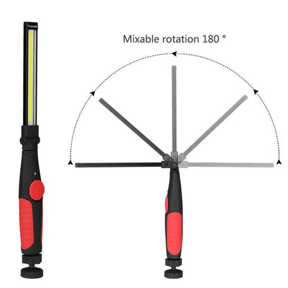 Versatile Magnetic LED Worklight with Adjustable Brightness and Rotatable Light Bar