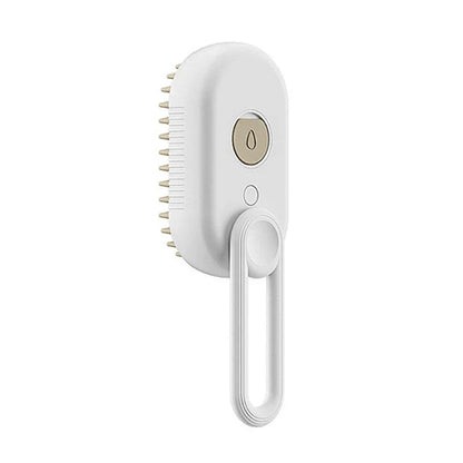 Versatile pet grooming brush with steam spray function for deep cleaning and rejuvenating your pet's coat