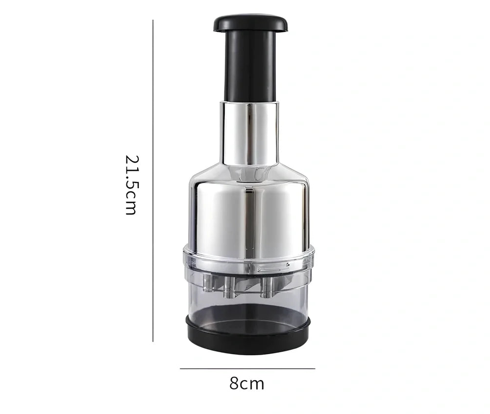 Stainless steel manual clap knife with multi-layer blades for vegetable chopping