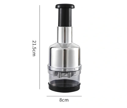 Stainless steel manual clap knife with multi-layer blades for vegetable chopping