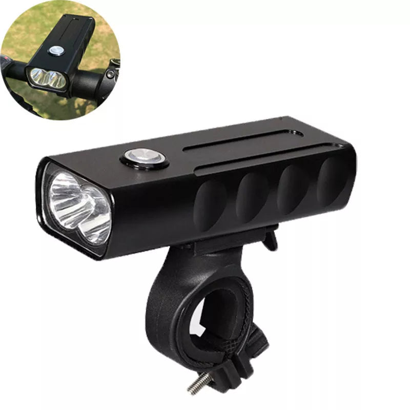 Rechargeable super bright bike headlight for night riding with 500m range and waterproof design