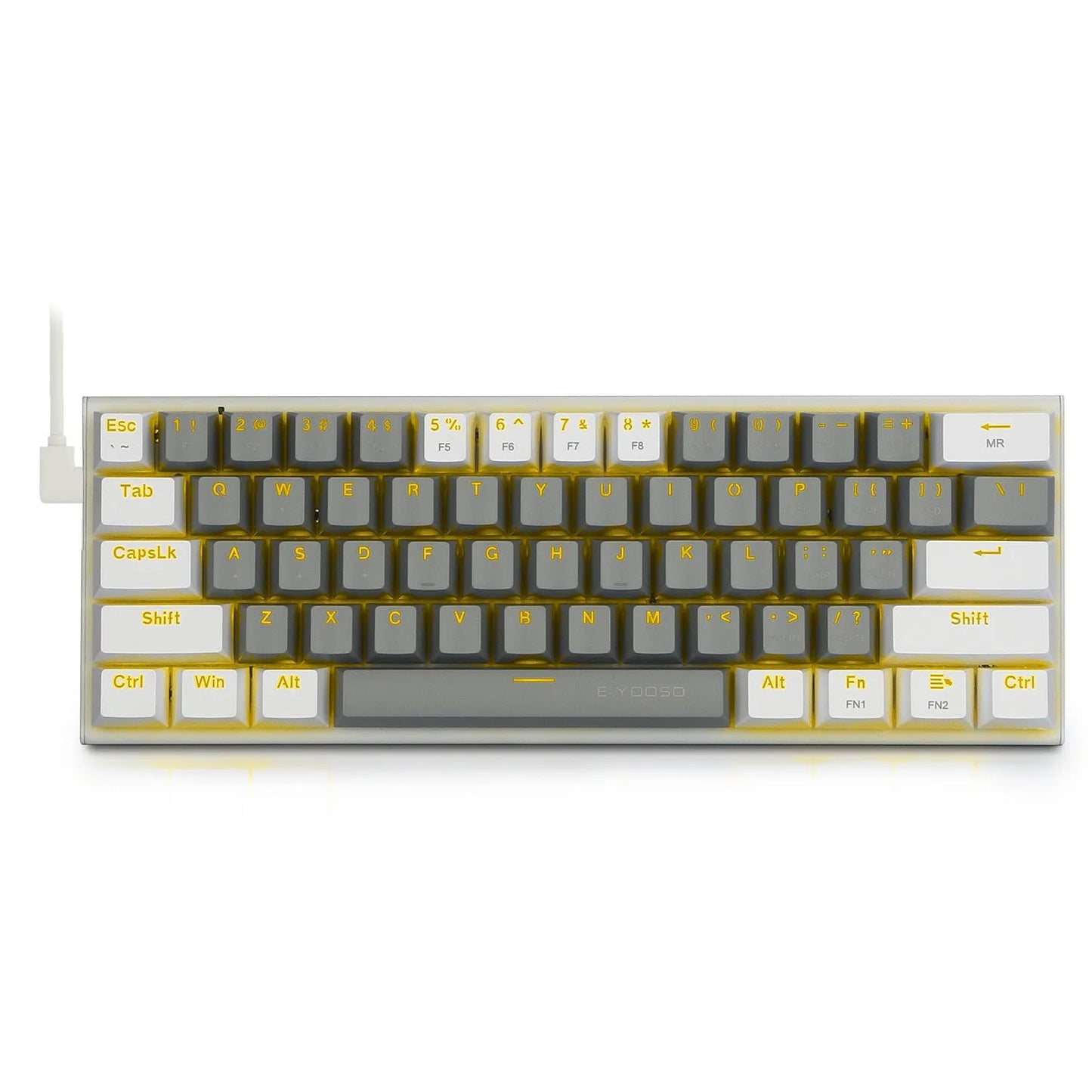 Aluminium alloy mechanical keyboard key caps in black, grey, and green colour scheme