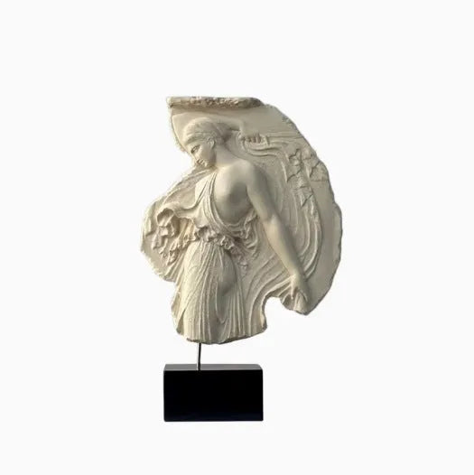 Wine Goddess synthetic resin ornament with modern European design, 35cm tall with 21cm by 7cm base