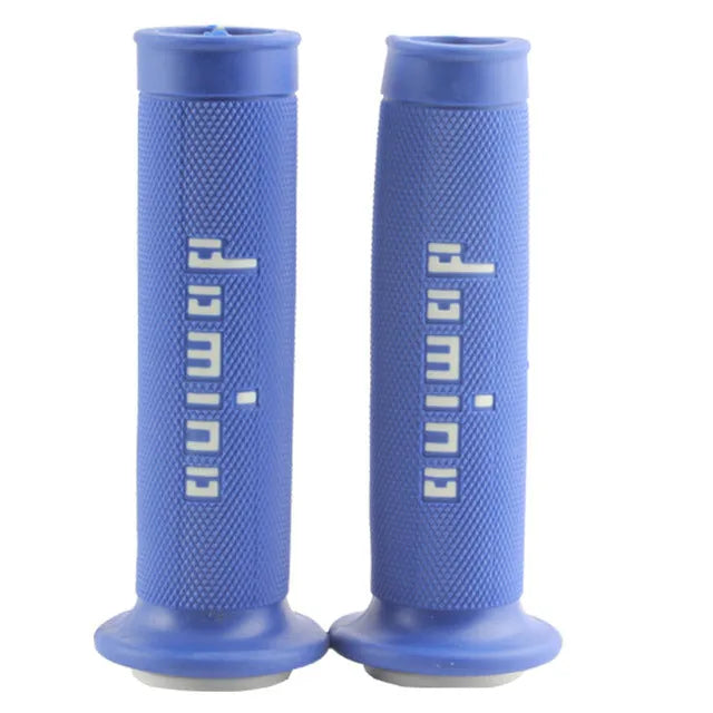 Motorcycle handle gel grips in various colours showing 22mm and 24mm inner diameter options