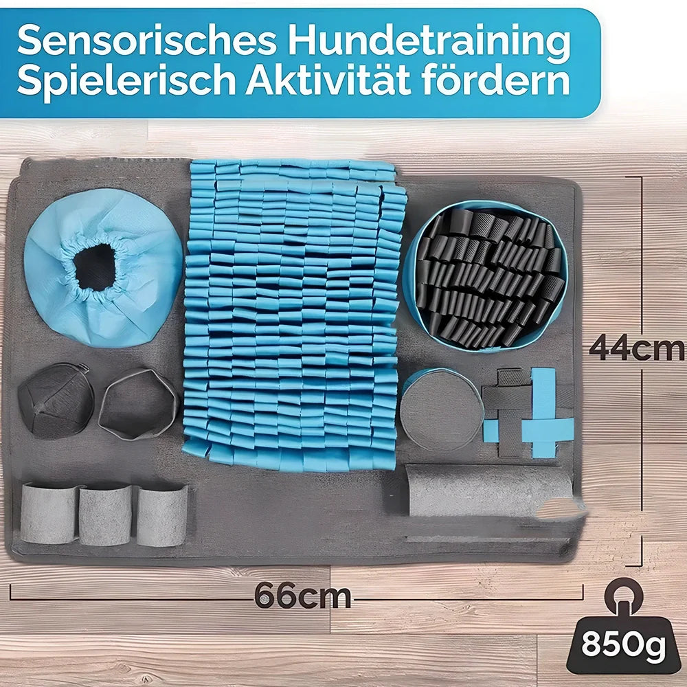 45cm square dog sniffing pad with maze pattern and reinforced webbing edges for scent training