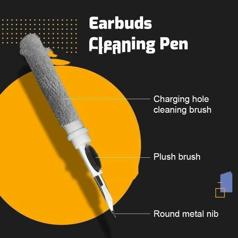 Premium Earbud Cleaning Pen - Portable Wireless Earphone Cleaner Tool for Bluetooth Earbuds, Headphones, and More